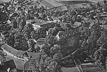 Dorf Canstein. Luftbild von Osten um 1925